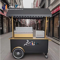 Vélo alimentaire électrique, chariot de nourriture de rue écologique avec réfrigérateur pour des collations rapides et des événements gastronomiques