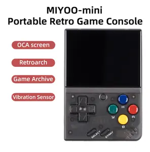 Konsol game genggam miyoo mini v4 baru 2024, pemutar video game cerdas, layar 2.8 inci MIYOO MINI V4, perangkat gaming retro portabel