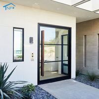 Puerta de cristal con pivote de entrada principal para el hogar moderno NF NFRC, superventas de América del Norte, descuento para Villa, sala de estar, dormitorio, Hotel