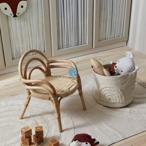 เก้าอี้หวายขนาดเล็กสำหรับเด็กเก้าอี้เลานจ์หวายเฟอร์นิเจอร์หรูหราสำหรับเด็กเก้าอี้หวายธรรมชาติขนาดเล็กในเวียดนาม - Product Image 6