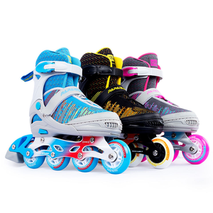 Patins à roulettes à tricotage 3D à vente chaude, taille fixe, 4 roues, patins à roulettes lumineux à prix avantageux - Product Image 1