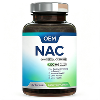 NAC N-acétyl-L-cystéine 1200 mg 120 capsules Complément alimentaire