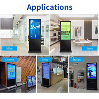 Affichage numérique sur pied, système d'affichage de fenêtre, écran LCD, totems, kiosques, publicité intérieure, ascenseur, magasin de détail