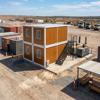 Maison préfabriquée en acier galvanisé, bâtiment de bureau modulaire résistant au vent et imperméable pour usage commercial
