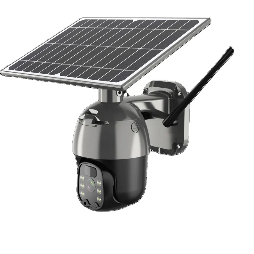 Battery Powered Wireless 4G Outdoor Solar Panel Dome PTZ WiFi IP 1080p HD Camara CCTV Security Camera