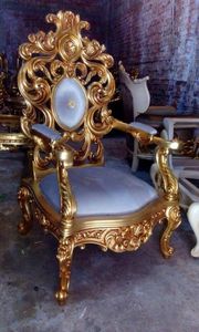 Sillón Individual Estilo Royal con Estructura de Madera Sólida y Cojín Acolchado para Sala de Estar - Product Image 4