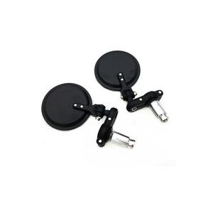 Universal 3 Inch Round Folding Bar End Side Motorcycle Mirrors Scooter & Bike Compatible with Suzuki Yamaha Kawasaki - Product Image 3