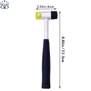 <span class=keywords><strong>Marteau</strong></span> <span class=keywords><strong>en</strong></span> <span class=keywords><strong>caoutchouc</strong></span> souple Double Face RTS de 23mm avec tube <span class=keywords><strong>en</strong></span> acier et poignée revêtue de plastique noir outil de bricolage <span class=keywords><strong>en</strong></span> cuir - Product Image 3