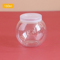Bouteille Transparente de 160ml 210ml, Emballage Alimentaire, Pot Rond en Plastique pour Lait, Yaourt, Crème Glacée, Gelée, Pudding, Miel, Mousse, avec Couvercle