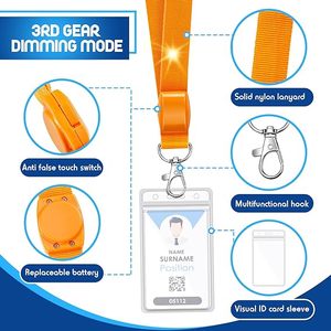 Lanières lumineuses LED clignotantes <span class=keywords><strong>pour</strong></span> croisière avec porte-<span class=keywords><strong>badge</strong></span> d'identification, lanières colorées, <span class=keywords><strong>collier</strong></span>, longue durée <span class=keywords><strong>pour</strong></span> <span class=keywords><strong>accrocher</strong></span> une carte d'identité, un porte-clés - Product Image 2