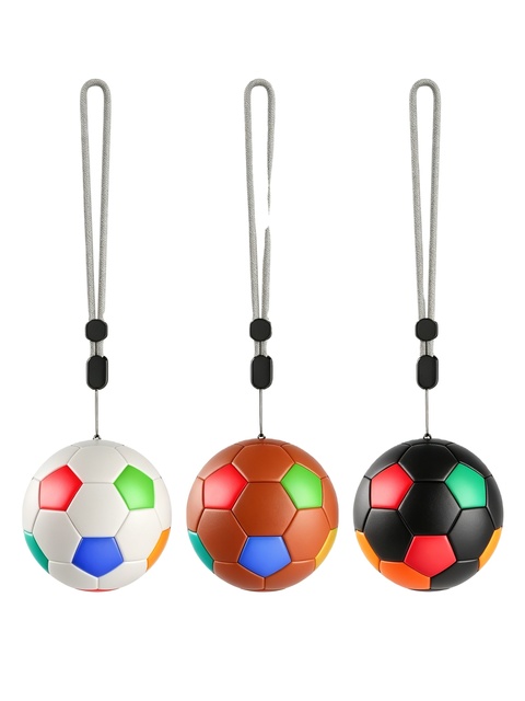 RGB Football Speaker Portable Wireless Soccer Speaker with Hanging Strap Deep Bass LED Light for Outdoor Party Sports