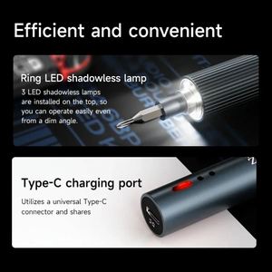 Xinzzaao XZZ <span class=keywords><strong>ES24</strong></span> Juego de destornilladores de precisión de doble par Iluminación LED Kit eléctrico de reparación electrónica recargable tipo C - Product Image 5