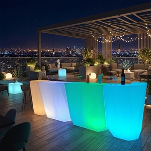 Tavolo da Bar Illuminato a LED Moderno per Night Club e Ristoranti, Arredamento Commerciale per Bar all'Aperto, Pub e Bistrot - Product Image 1