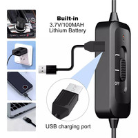 Mini microphone cravate professionnel à double tête 3,5 mm, à condensateur, avec suppression du bruit, câble de 8 m, pour enregistrement, intelligent et filaire