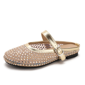 Mules Mary Jane con Pedrería Multicolor para Mujer, Zapatos Casuales Planos y Brillantes sin Talón para Uso Diario y Fiestas - Product Image 2