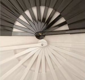 Abanico Plegable de Plástico Personalizado de 33 cm, Abanico de Mano Grande de Colores para Kung Fu, Carnaval, Música, Festival, Baile, Regalos, Artesanía de Bambú - Product Image 3