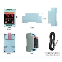 Sensor de Temperatura WIFI Tuya Smart Life, Controlador de Relé para Caldera, Interruptor Remoto, Termómetro, Alarma, Termostato, Cable de 2m, 10A