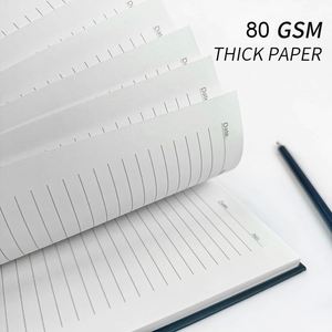 Custom Book Printing PU Leather Hardcover 100 Sheets A5 Fitness <b>Journal</b> Workout Planner - Product Image 2