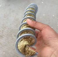 Brosse spirale à fil de laiton pour détartrage, brosse spirale à fil d'acier revêtu pour le polissage et la finition fine des câbles en acier