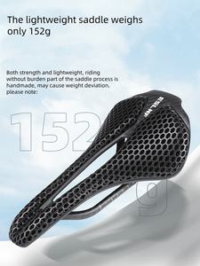 Selle de vélo en fibre de carbone imprimée en 3D VTT selle de vélo de route respirant absorbant les chocs équipement d'équitation - Product Image 4