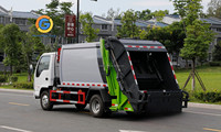 Camion poubelle chinois à chargement arrière 4x2 avec boîte de vitesses manuelle et moteur diesel Weichai à vendre