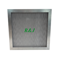 Filter HEPA dengan Kertas Fiberglass H13 H14 Pemisah Aluminium Filter Udara