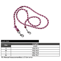 Correa de Perro de Lujo Tejida a Mano, Paracord de Color Personalizable, Doble Gancho Ajustable, para Perros Pequeños/Medianos/Grandes, Suave y Duradera