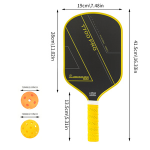 Paleta de Pickleball Leatou T700 de Fibra de Carbono, 13.4 mm, 450 g, Forma Estándar, Aprobada por la USAPA, Equipo de Entrenamiento - Product Image 5