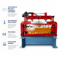 Machine de formage à froid à double niveau pour panneaux de toiture en acier galvanisé, gain de place