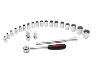 Juego de Llaves de Tubo Profesional de 70 Piezas CR-V, Kit de Herramientas Manuales con Trinquete, Métrico e Imperial, para Reparación Automotriz, Taller y Garaje