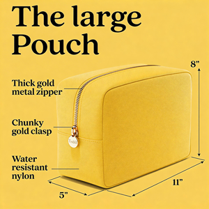 Grande trousse de maquillage en forme de bonbon citron, <span class=keywords><strong>pochette</strong></span> de voyage pour cosmétiques et trousse de toilette, <span class=keywords><strong>pochette</strong></span> à fermeture éclair en nylon, jolie trousse de rangement imperméable pour soins de la peau - Product Image 2