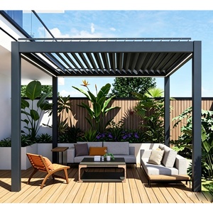 Pergola motorisée en aluminium, imperméable, pour jardin, cour, patio, abri solaire, pavillon en aluminium, gazebo en aluminium - Product Image 5