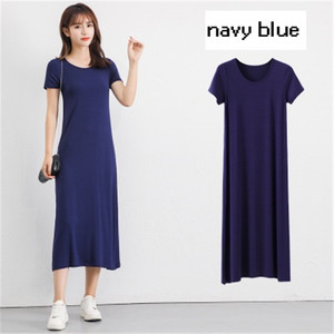 Robe slip complète en modal pour femmes jupe gilet à bretelles spaghetti 90 à 120cm de long sous la robe camisoles glisse <span class=keywords><strong>jupon</strong></span> intérieur L0294-1 - Product Image 4