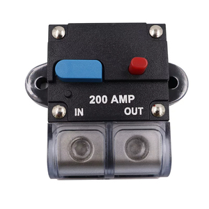50A-300A 12-48V 회로 차단기 차량 이동식 재설정 가능한 과부하 보호 스피커 퓨즈 액세서리 블랙/블루 버튼 - Product Image 6