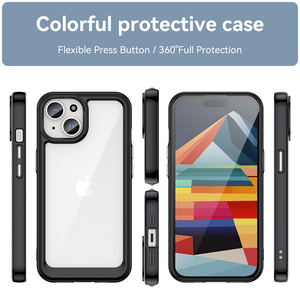 Mode tpu antichoc <span class=keywords><strong>marque</strong></span> acrylique étui de téléphone portable pour iphone 15 16 cristal accessoires de téléphone pour iphone 12 13 14 pro - Product Image 4