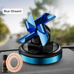 Ambientador Giratorio de Aromaterapia con Energía Solar, Adorno Moderno con Forma de Molino de Viento, 4 Tipos de Fragancias, Fragancia Ligera y Duradera para Autos - Product Image 6