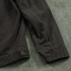 Veste de travail en <span class=keywords><strong>toile</strong></span> personnalisée avec logo, coupe courte, style camionneur, doublure en flanelle vintage, détails de charpentier durables, pour usage quotidien - Product Image 4