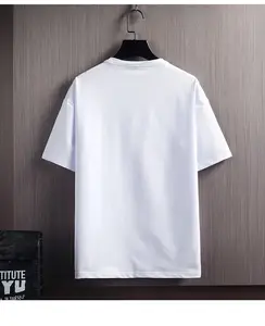 男性のための高品質の白と黒のシンプルなファッションTシャツ夏