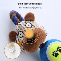 Jouet à mâcher pour chien en corde de coton et velours côtelé, interactif, pour la dentition, en stock usine JXANRY, en promotion