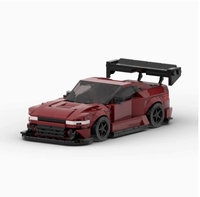 MOC City Famous 302 Red Sports Super Racing Car Model 1:35 Scale Plastic DIY Assembly Bricks Building Blocks Sets for Unisex