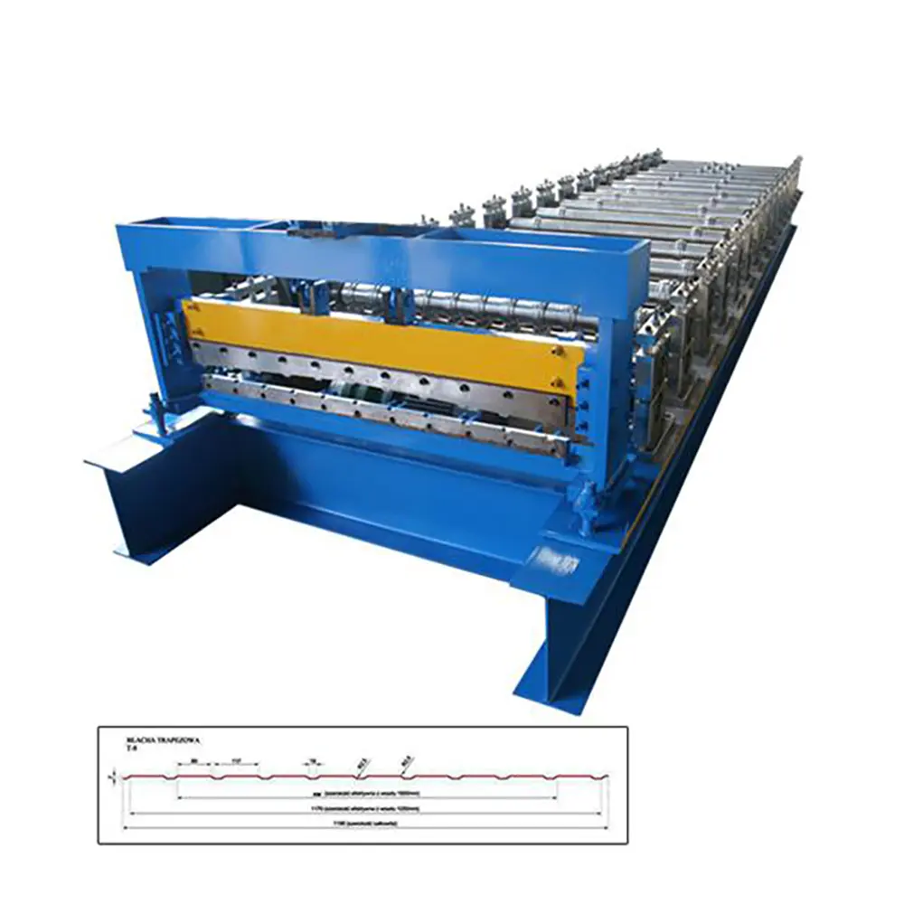 Mạ kẽm làm vật liệu xây dựng Panel tường kim loại lợp sóng ngói cuộn tạo thành máy