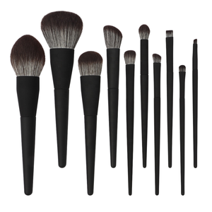 Lot de 10 pinceaux de maquillage à poils doux - Imitation poils d'animaux, pinceaux complets pour fards à paupières et poudres pour kit d'outils de beauté. - Product Image 1