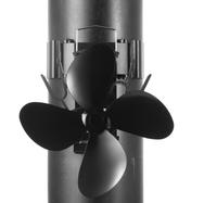 Ventilateur de chauffage intérieur d'hiver pour cheminée en bois à 4 pales d'échappement EcoFan Poêle à granulés Cheminée magnétique Ventilateur de poêle à combustion