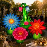 Fleur gonflable géante réaliste à pétales multicouches pour décoration commerciale extérieure et intérieure