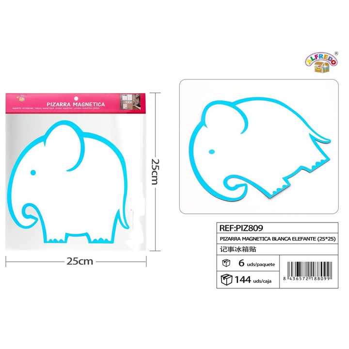 Elephant magnetic whiteboard 25x25cm - Decorative magnetic board