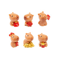 Figur Resin Capybara Imut Pembawa Keberuntungan, Ornamen Meja Tionghoa untuk Dekorasi Rumah, Mobil, Hadiah Festival, dan Dekorasi Meja