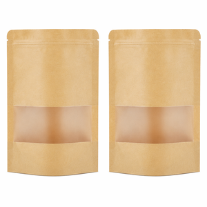 Bolsa Doypack Kraft con Ventana y Cierre Zip, 15*22*4cm, Reutilizable, para Café, Nueces, Snacks, Té, Personalizable, Venta al Por Mayor, Envío desde Almacén en EE. UU. - Product Image 2