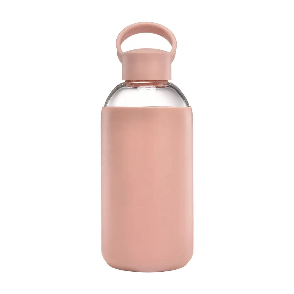 Hot Bán Sản Phẩm Khuyến Mại Quà Tặng Leakproof BPA Free Xách Tay Đầy Màu Sắc Tái Sử Dụng Borosilicate Glass Chai Nước Cho Thể Thao