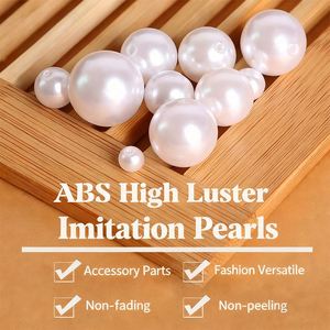 Perlas Sueltas de Imitación ABS de Alta Calidad al por Mayor, Perlas Perforadas para Hacer Pulseras, Joyería y Accesorios de Ropa - Product Image 2