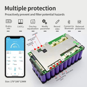 Identification automatique des packs de batteries LiFePO4 Li-ion 17S 20S 21S 24S BMS 60V 72V 82V, BMS de batterie 40A 60A 100A 150A 200A - Product Image 2